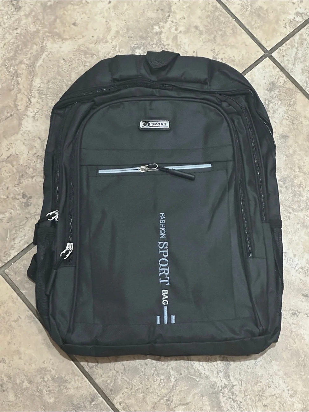 Sport Fashion Men's Black Backpack